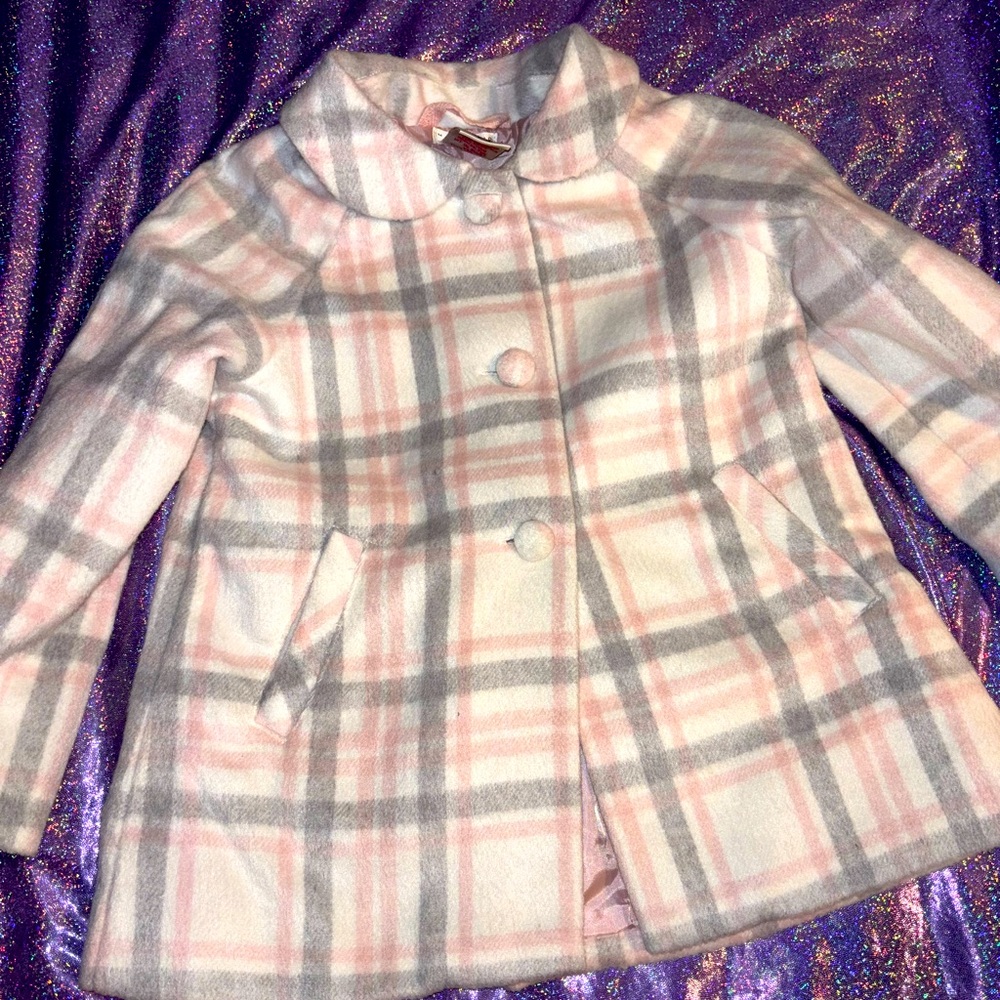 Max Studio Plaid Peacoat